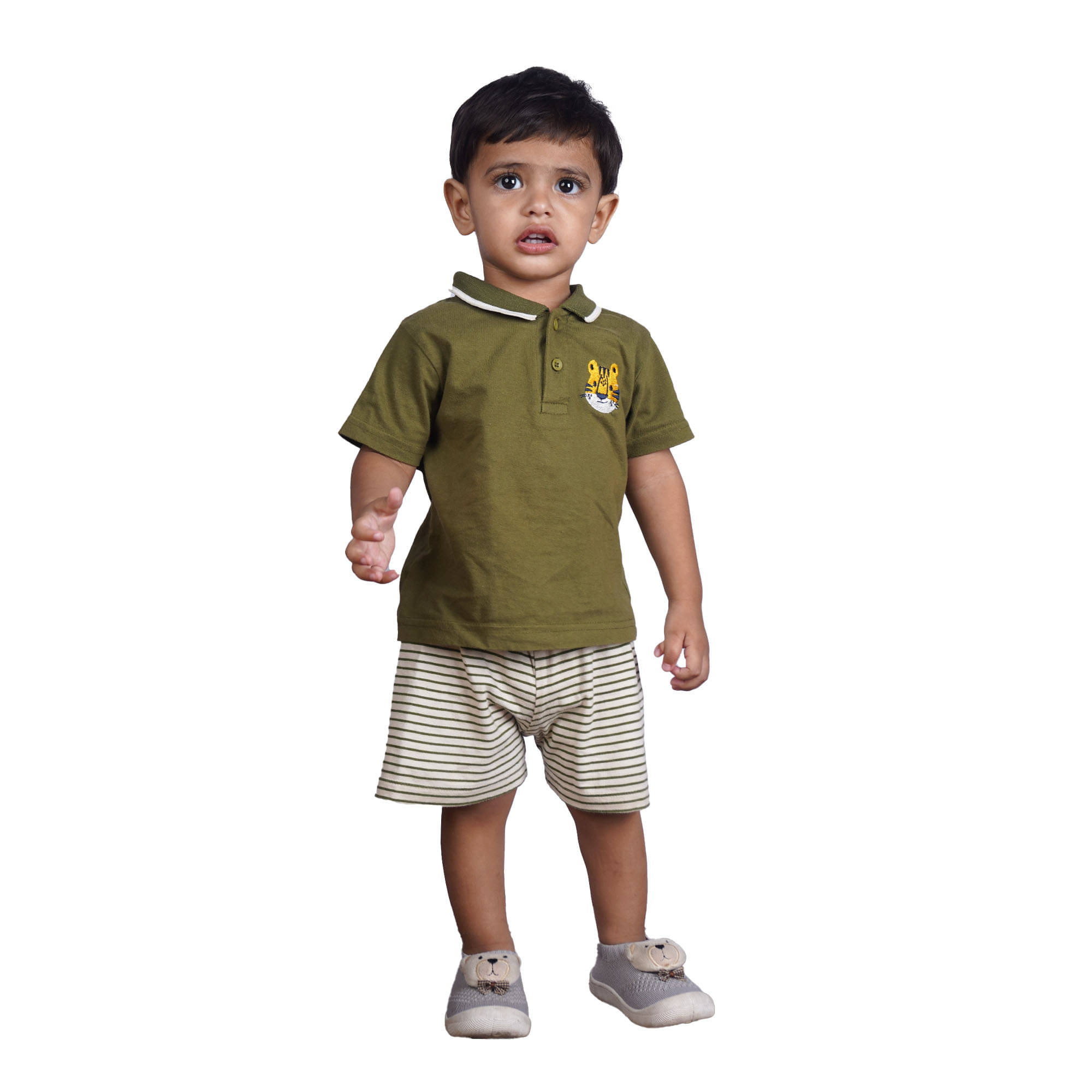     			Kidzee Kingdom Pack of 1 Baby Boys Cotton Polo T-Shirt ( Green )