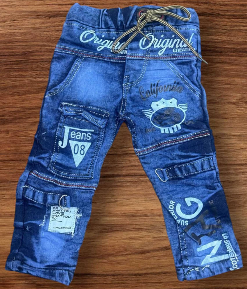     			Little Muffs Pack of 1 Boys Denim Jeans ( Blue )
