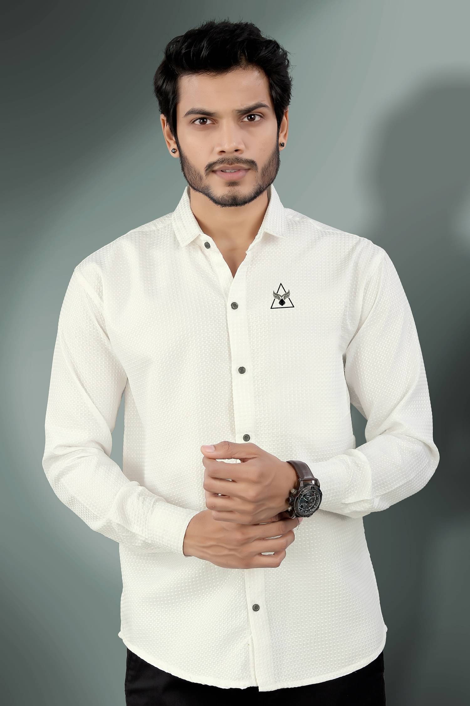     			MARMIC FAB Cotton Blend Regular Fit Full Sleeves Men's Formal Shirt - White ( Pack of 1 )