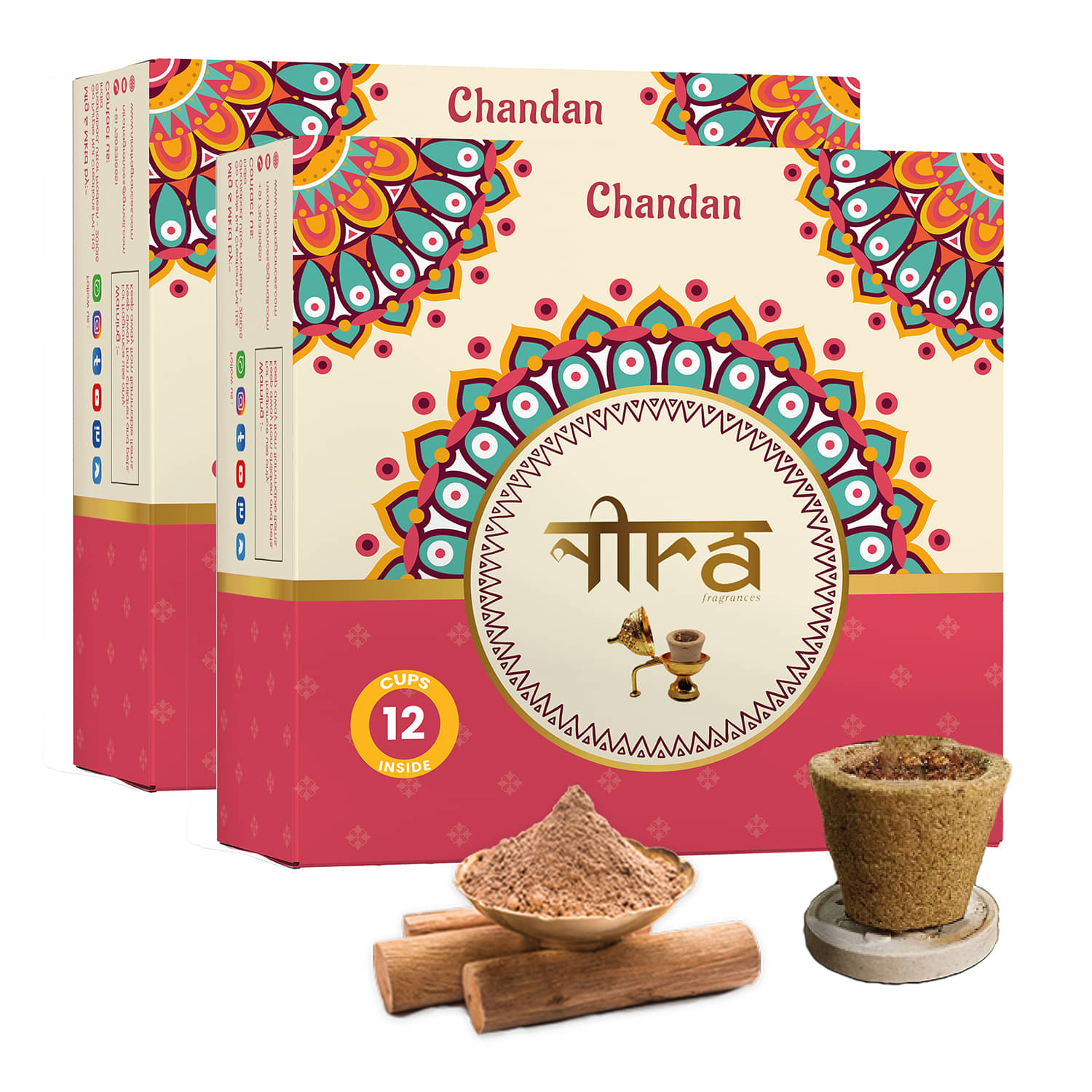 Nira Fragrances Havan Cups Chandan 24 Pieces ( Pack of 2 ) Nira Fragrances Havan Cups Chandan 24 Pieces ( Pack of 2 )