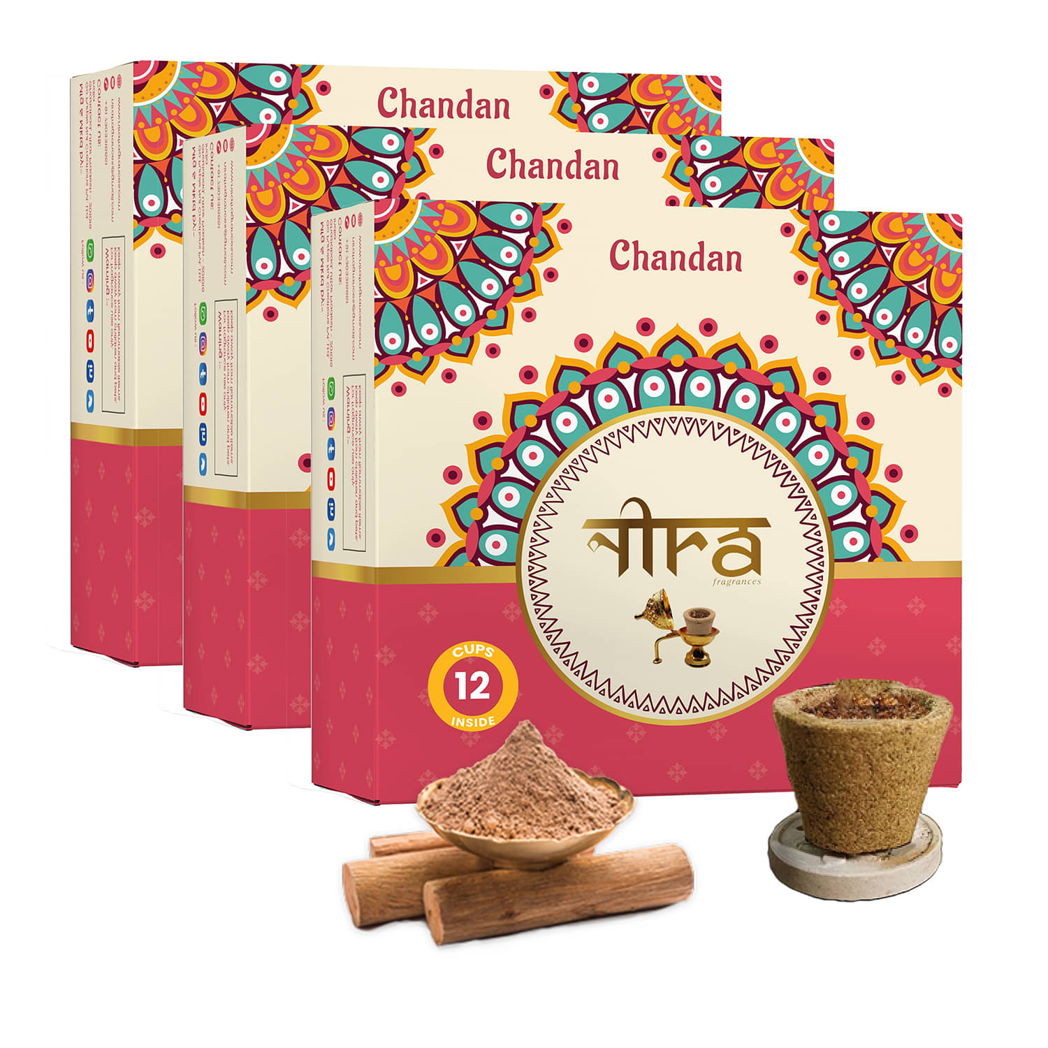Nira Fragrances Havan Cups Chandan 36 Pieces ( Pack of 3 ) Nira Fragrances Havan Cups Chandan 36 Pieces ( Pack of 3 )