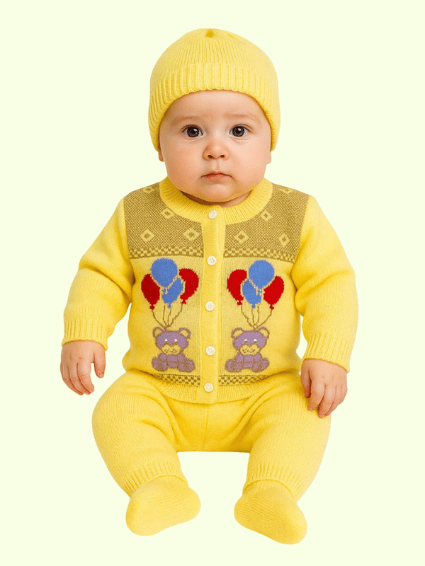     			Paryag Pack of 1 Unisex for Baby Woollen Sweater ( Yellow )