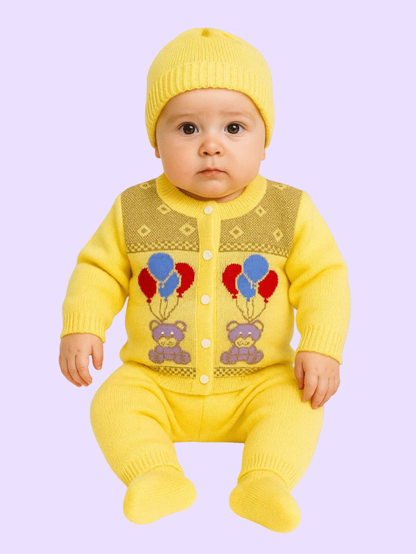     			Paryag Pack of 1 Unisex for Baby Woollen Sweater ( Yellow )