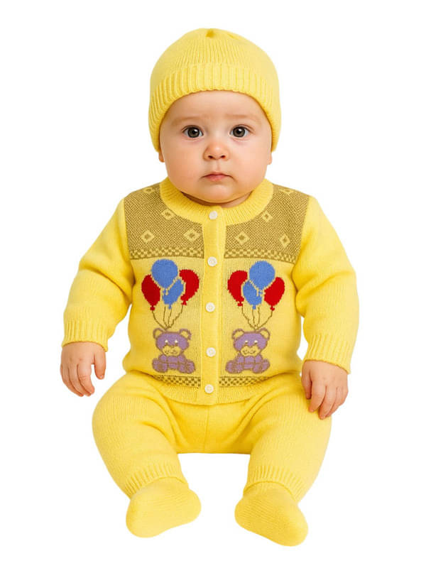     			Paryag Pack of 1 Unisex for Baby Woollen Sweater ( Yellow )