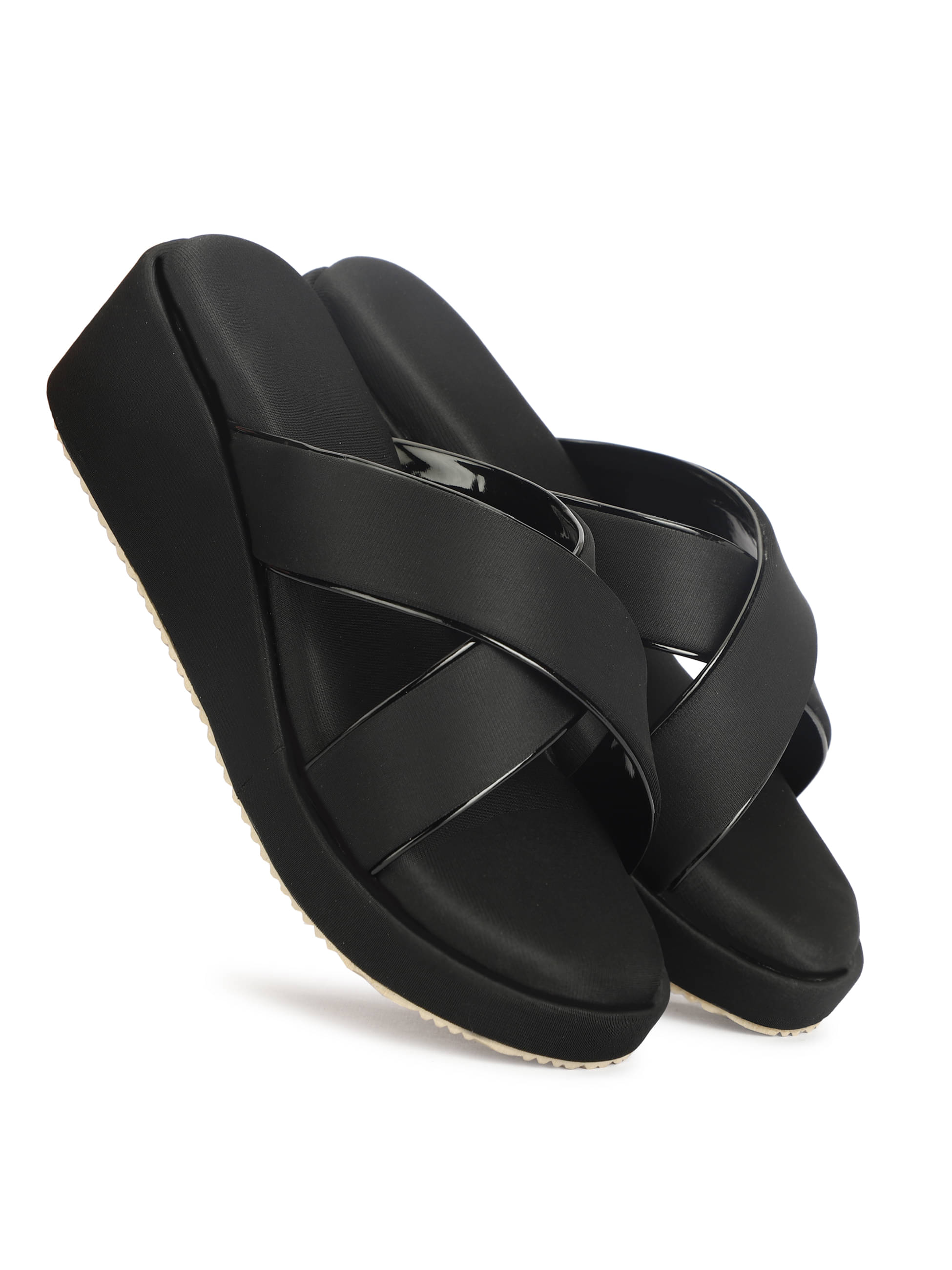     			Rimezs Black Women's Slip On Heels