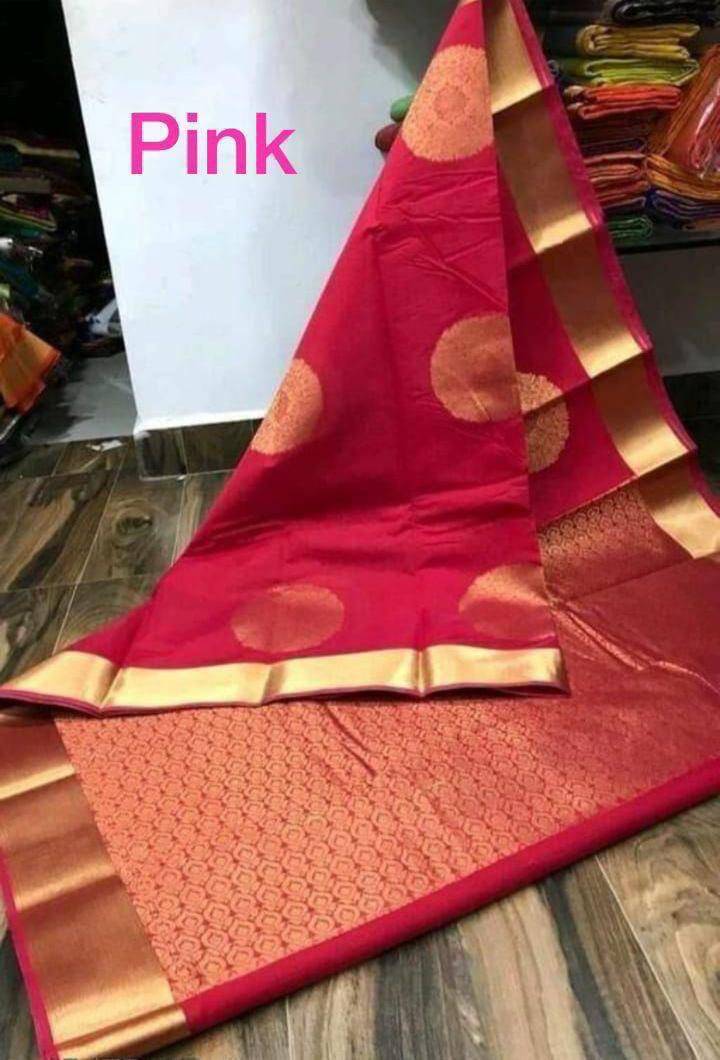 SHIRODHARI Art Silk Woven Kanjeevaram Sarees With Unstitched Blouse Piece ( Pink )     			SHIRODHARI Art Silk Woven Kanjeevaram Sarees With Unstitched Blouse Piece ( Pink )