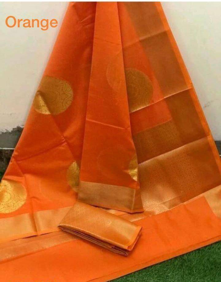     			SHIRODHARI Art Silk Woven Kanjeevaram Sarees With Unstitched Blouse Piece ( Orange )