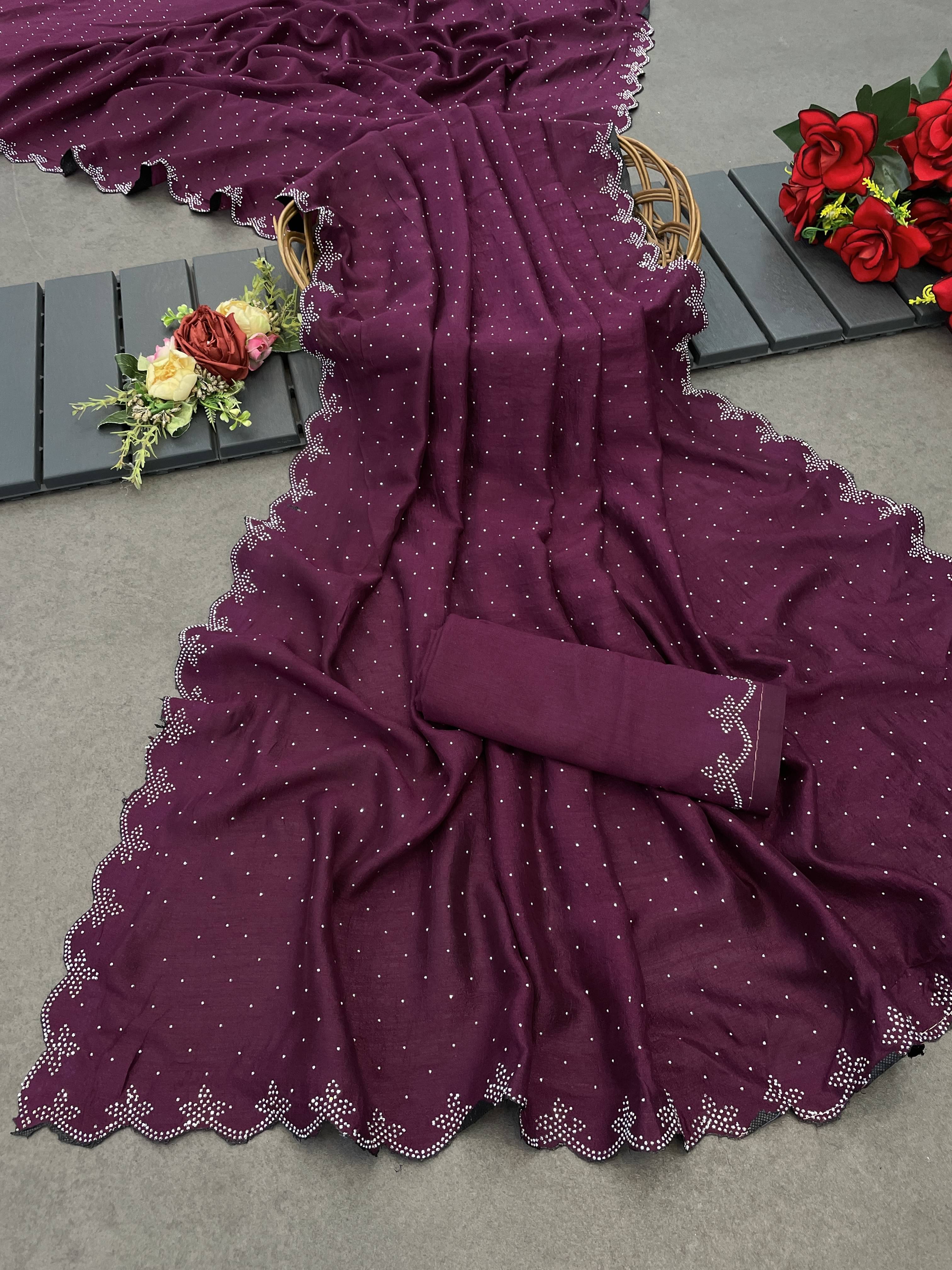 SHIRODHARI Silk Blend Solid Ilkal Saree With Unstitched Blouse Piece ( Wine ) SHIRODHARI Silk Blend Solid Ilkal Saree With Unstitched Blouse Piece ( Wine )