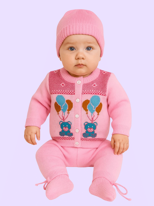     			Shakubhar Pack of 1 Unisex for Baby Woollen Sweater ( Pink )