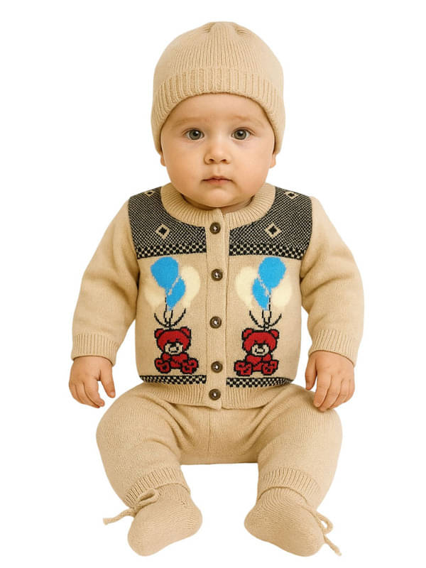     			Shakubhar Pack of 1 Unisex for Baby Woollen Sweater ( Beige )