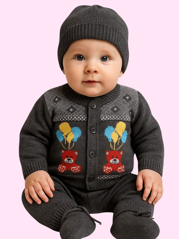     			Shakubhar Pack of 1 Unisex for Baby Woollen Sweater ( Black )