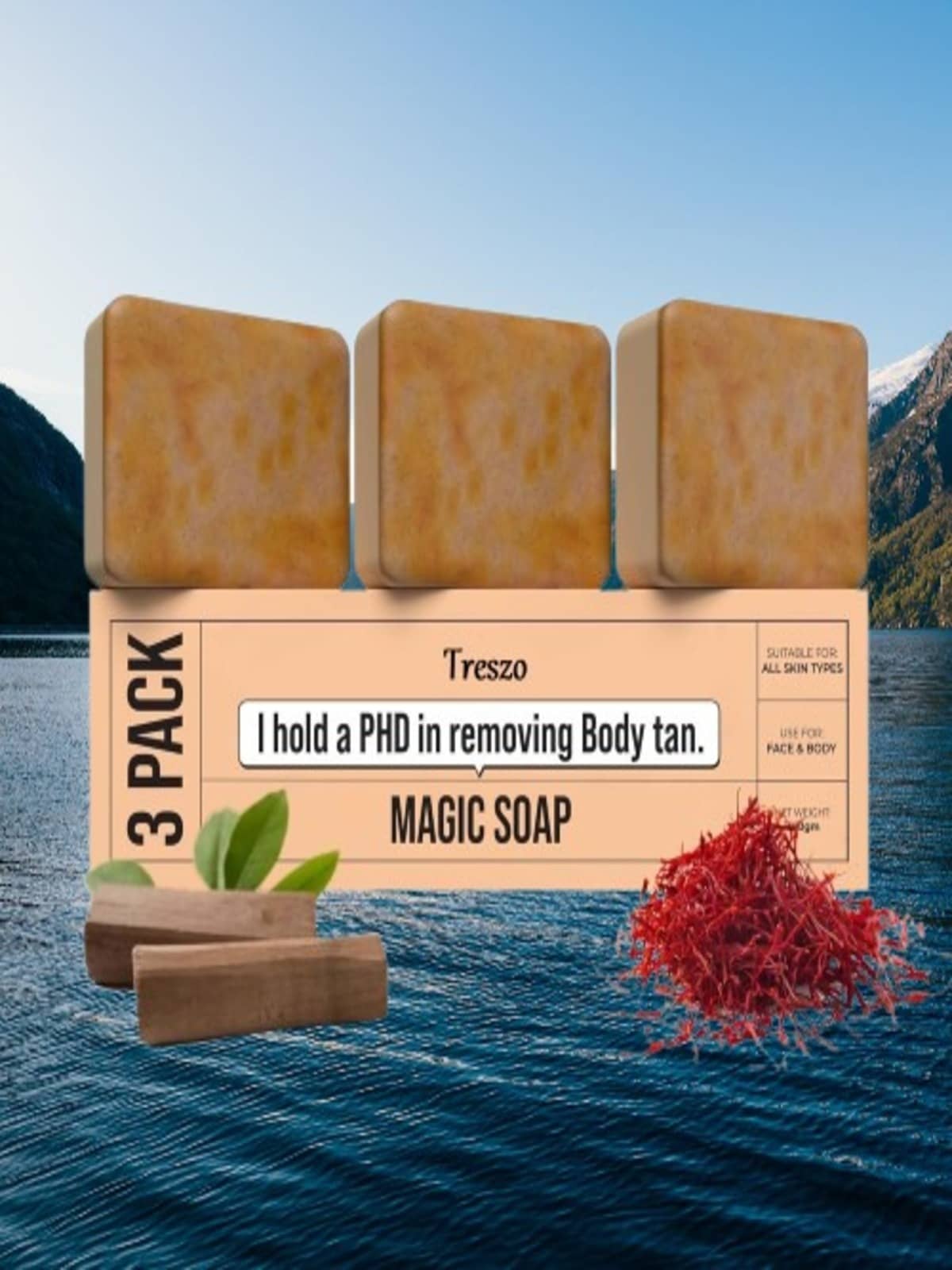 Treszo Beauty Gharr Magic Soap for All Skin Type ( Pack of 3 )
