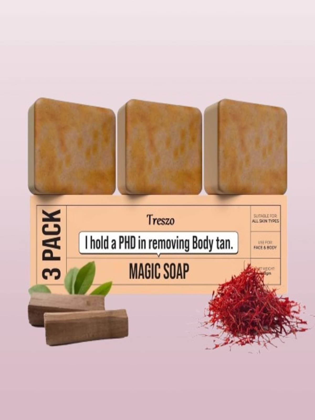     			Treszo Beauty Gharr Magic Soap for All Skin Type ( Pack of 3 )