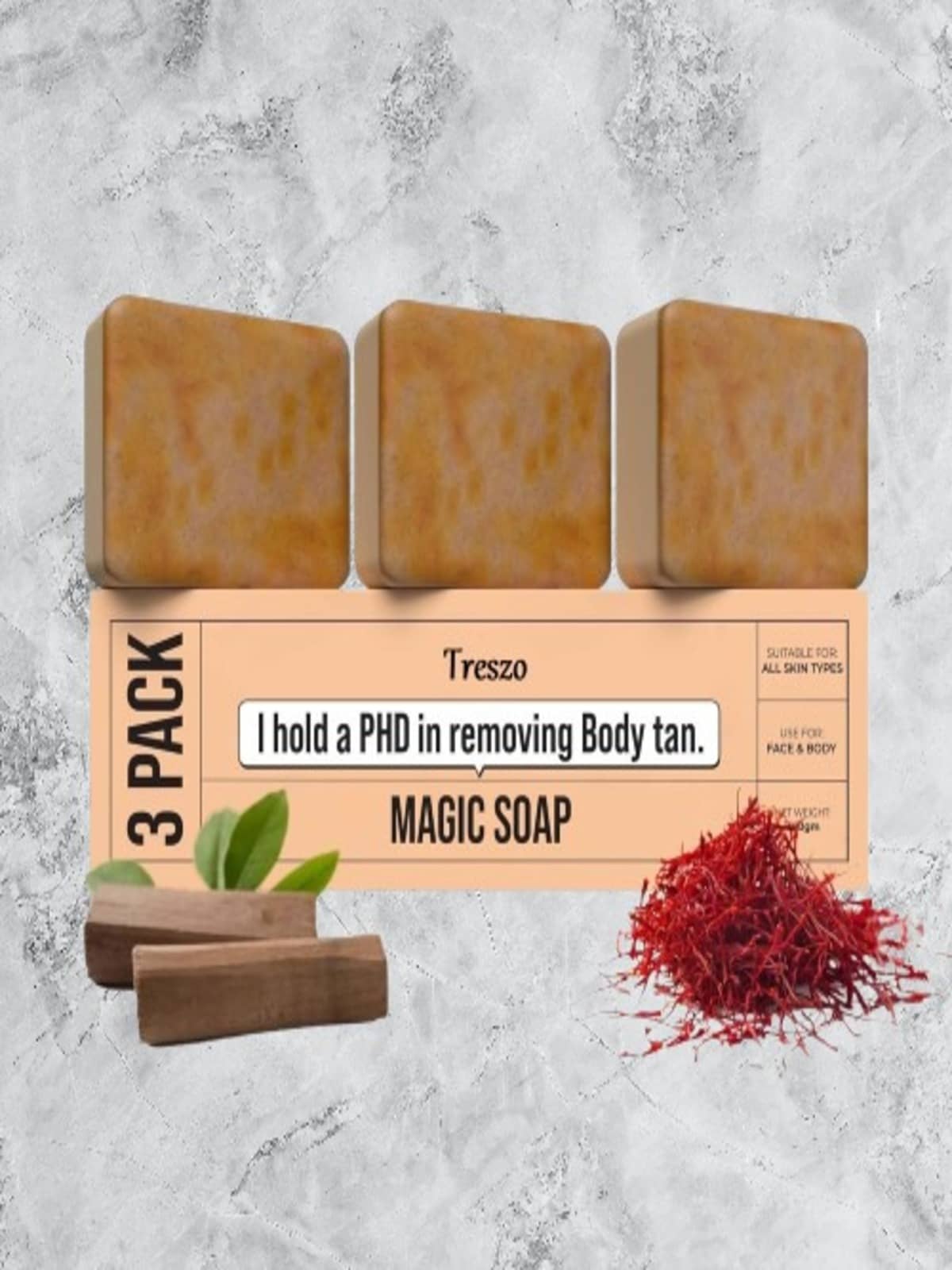 Treszo Beauty Gharr Magic Soap for All Skin Type ( Pack of 3 )