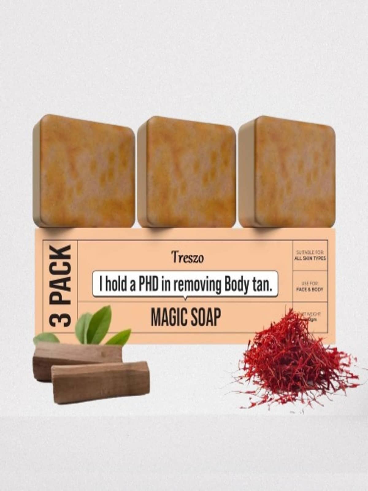 Treszo Beauty Gharr Magic Soap for All Skin Type ( Pack of 3 )