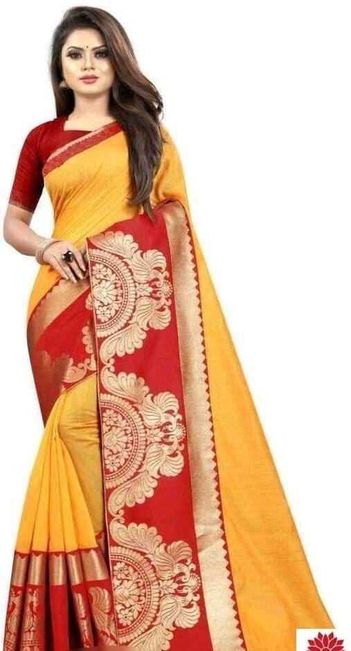 V FANCY Chanderi Printed Chanderi saree With Stitched Blouse ( Yellow ) V FANCY Chanderi Printed Chanderi saree With Stitched Blouse ( Yellow )
