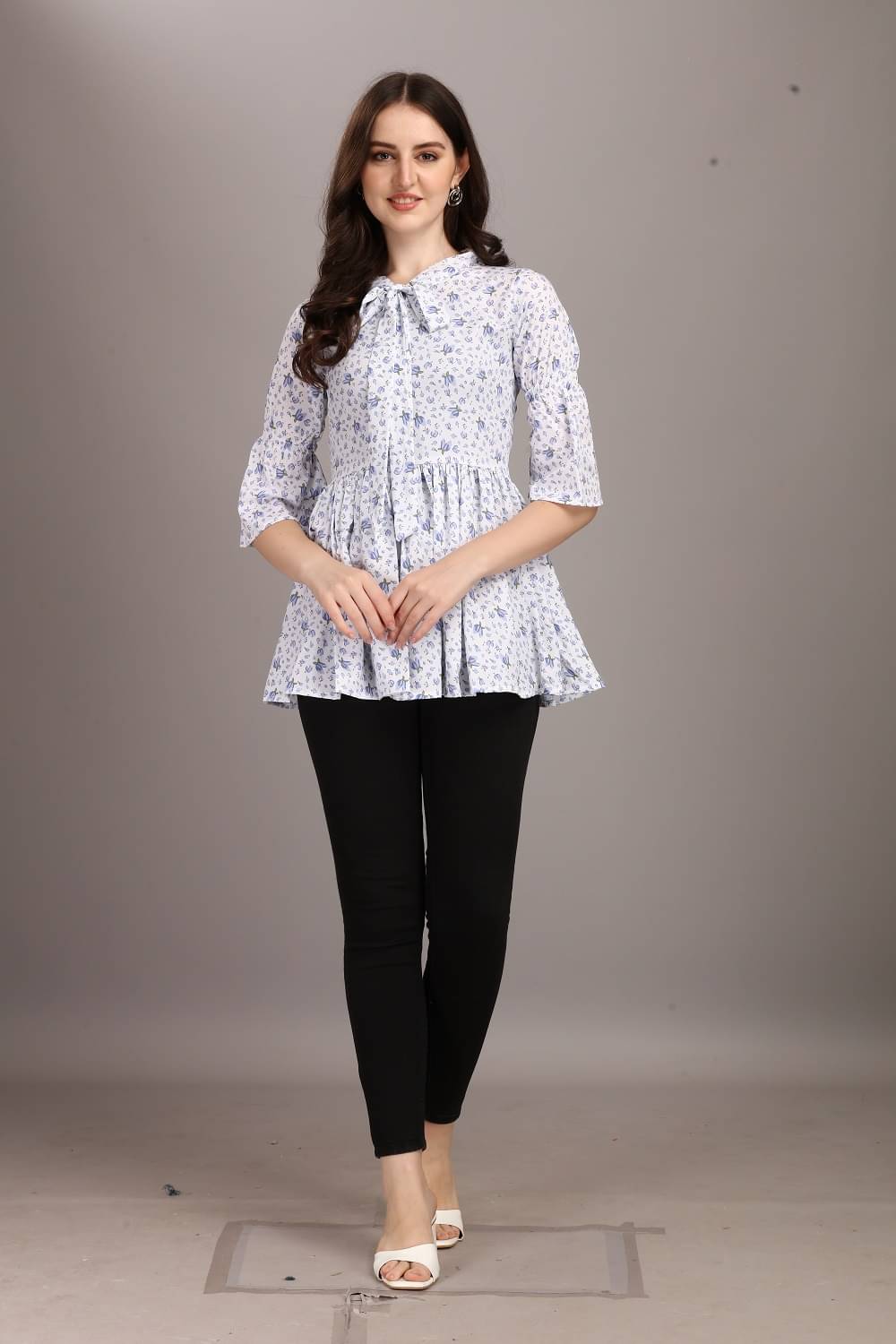     			gufrina Women's Cotton Blend Tunic ( White )