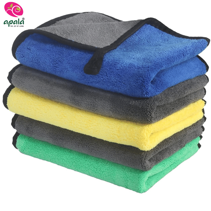 Cleaning 800 Gsm Microfiber Towel For Car Cleaning And Detailing - Extra Thick Microfiber Cloth - 30Cm x 40Cm- Multicolor (Pack of 6)