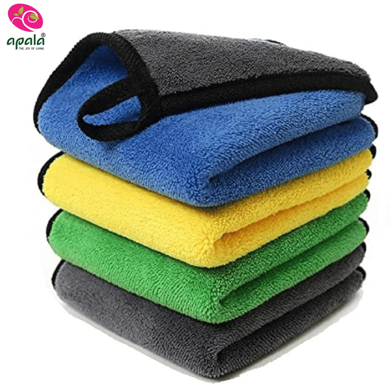 Cleaning 800 Gsm Microfiber Towel For Car Cleaning And Detailing - Extra Thick Microfiber Cloth - 30Cm x 40Cm- Multicolor (Pack of 6)