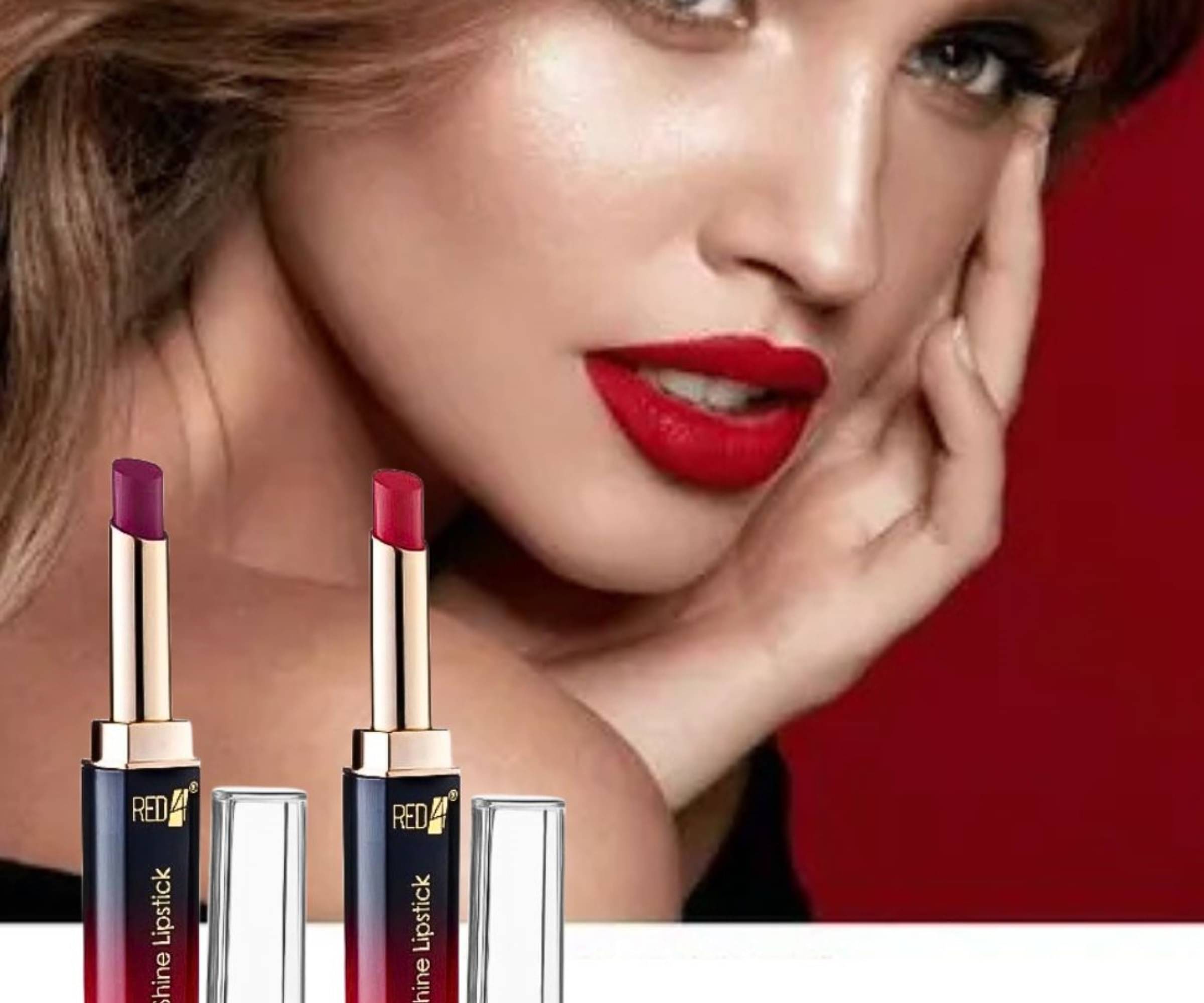 RED4 Red and Maroon Waterproof Long Lasting Liquid Lipstick (Pack of 2) RED4 Red and Maroon Waterproof Long Lasting Liquid Lipstick (Pack of 2)