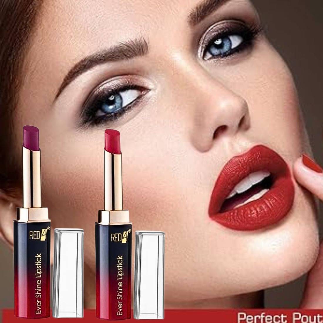 RED4 Red and Maroon Waterproof Long Lasting Liquid Lipstick (Pack of 2) RED4 Red and Maroon Waterproof Long Lasting Liquid Lipstick (Pack of 2)