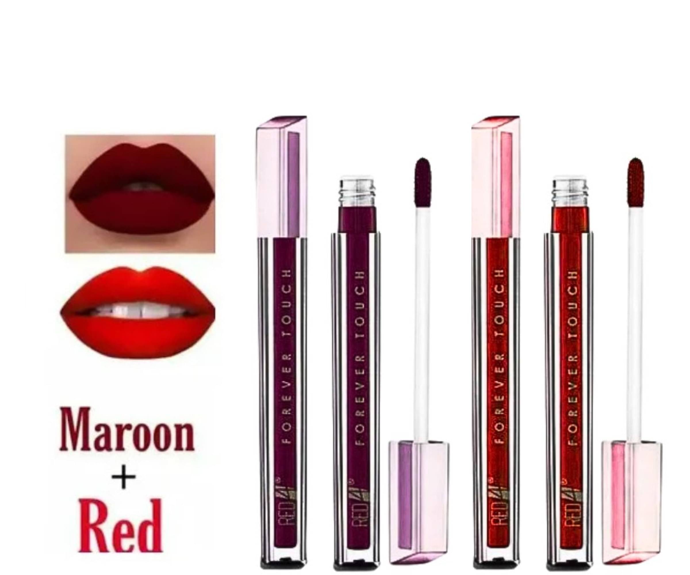 RED4 Red and Maroon Colour Waterproof Long Lasting Liquid Lipstick (Pack of 2) RED4 Red and Maroon Colour Waterproof Long Lasting Liquid Lipstick (Pack of 2)