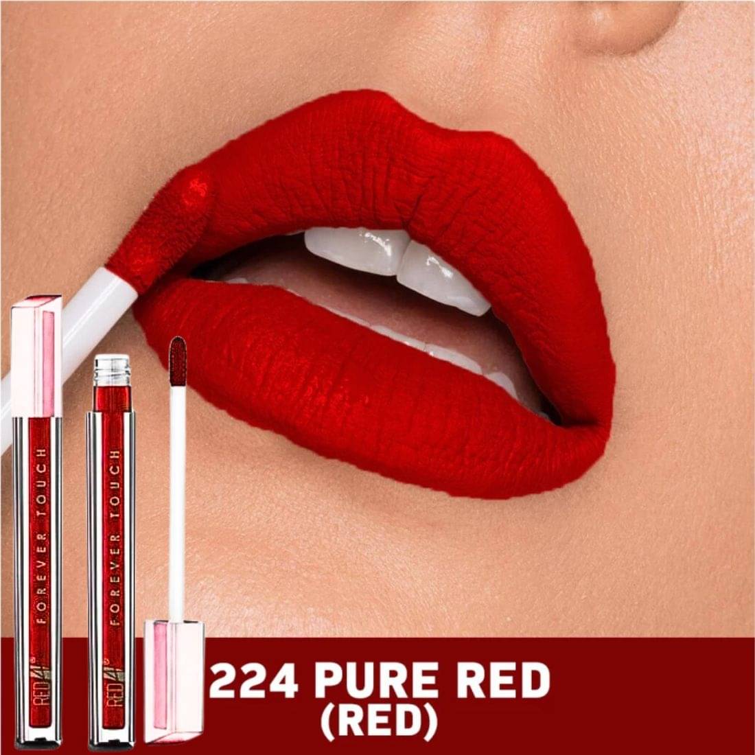 RED4 Pure Red Colour Waterproof Long Lasting Liquid Lipstick (Pack of 1) RED4 Pure Red Colour Waterproof Long Lasting Liquid Lipstick (Pack of 1)