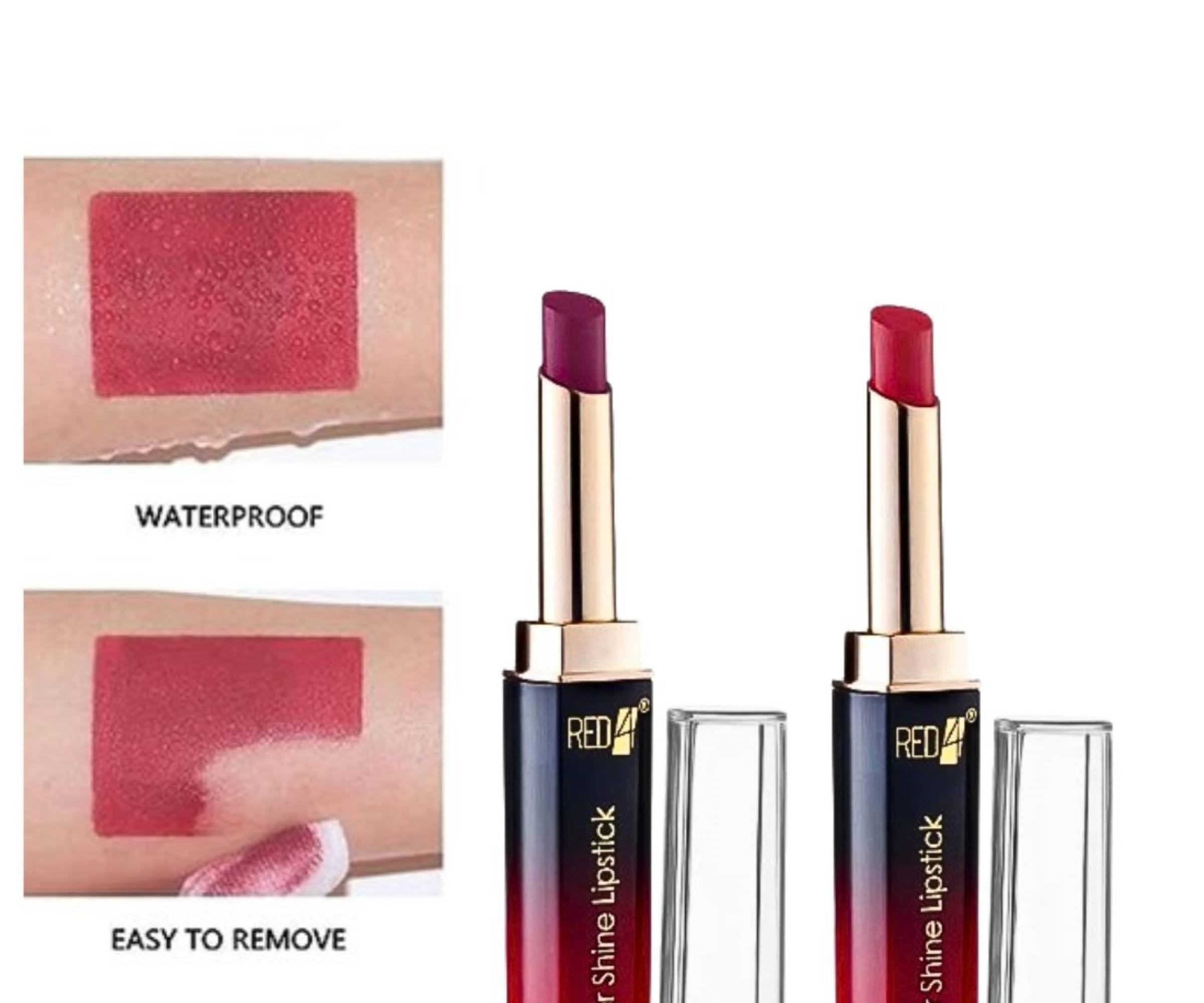 RED4 Multi Colour Waterproof Matte Finish Liquid Lipstick (Pack of 2) RED4 Multi Colour Waterproof Matte Finish Liquid Lipstick (Pack of 2)