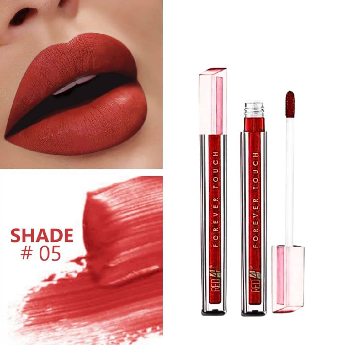 RED4 Red Super Matte Finish High Pigment Liquid Lipstick (Pack of 1) RED4 Red Super Matte Finish High Pigment Liquid Lipstick (Pack of 1)
