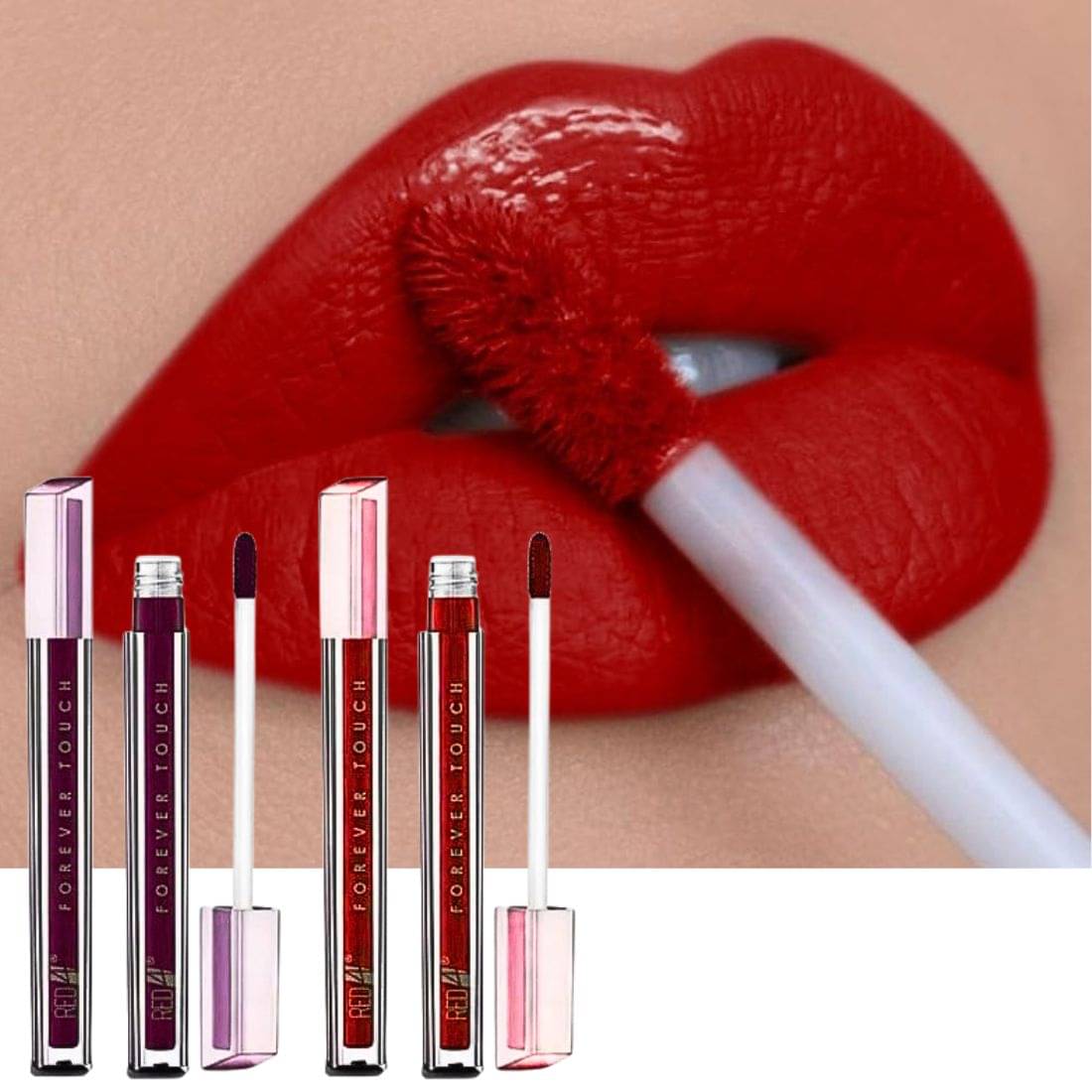 RED4 Red and Maroon Super Matte Finish High Pigment Liquid Lipstick (Pack of 2) RED4 Red and Maroon Super Matte Finish High Pigment Liquid Lipstick (Pack of 2)