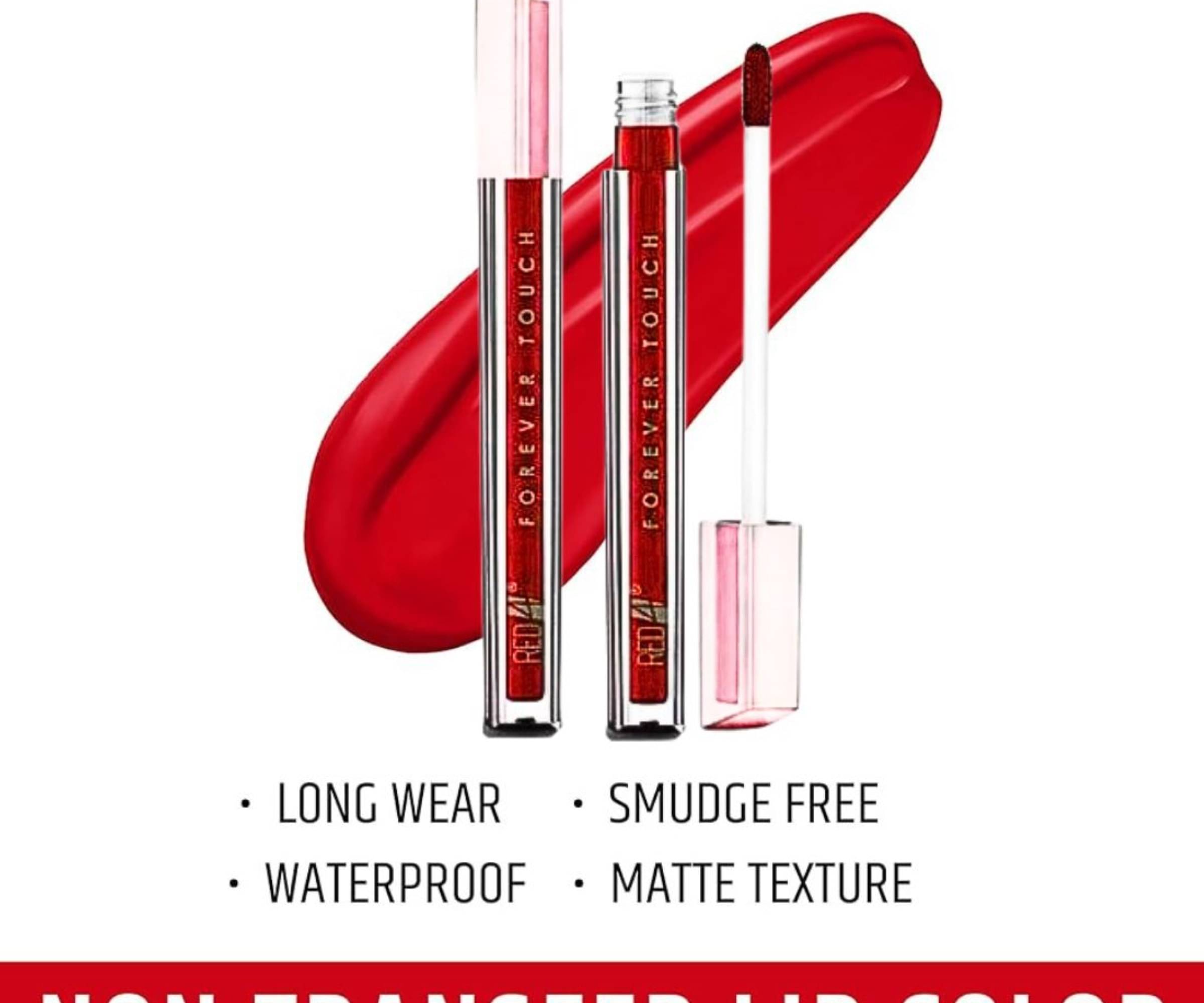 RED4 Red Colour Waterproof Long Lasting Liquid Lipstick (Pack of 1) RED4 Red Colour Waterproof Long Lasting Liquid Lipstick (Pack of 1)