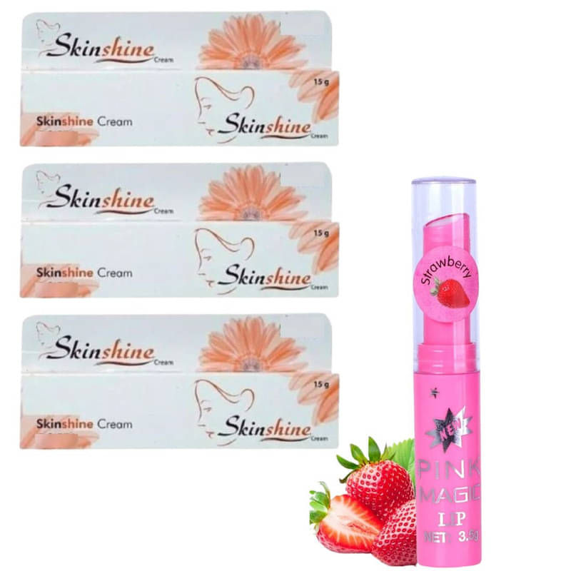     			BLUST & FAMME Vitamin E Night Cream With Pink Lip Balm For All Skin Type( Pack of 2)