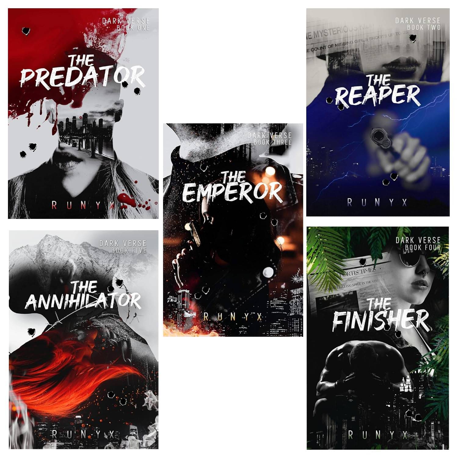 ( Combo Of 5 Books ) The Predator + The Reaper + The Emperor +The Annihilator + The Finisher (Dark Verse Series) Comboo of 5 Books Paperback ( Combo Of 5 Books ) The Predator + The Reaper + The Emperor +The Annihilator + The Finisher (Dark Verse Series) Comboo of 5 Books Paperback
