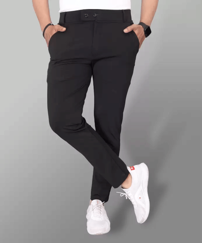 DEARISE Regular Flat Men's Chinos - Dark Grey ( Pack of 1 ) - Trousers | Buy online on ZillyBuy