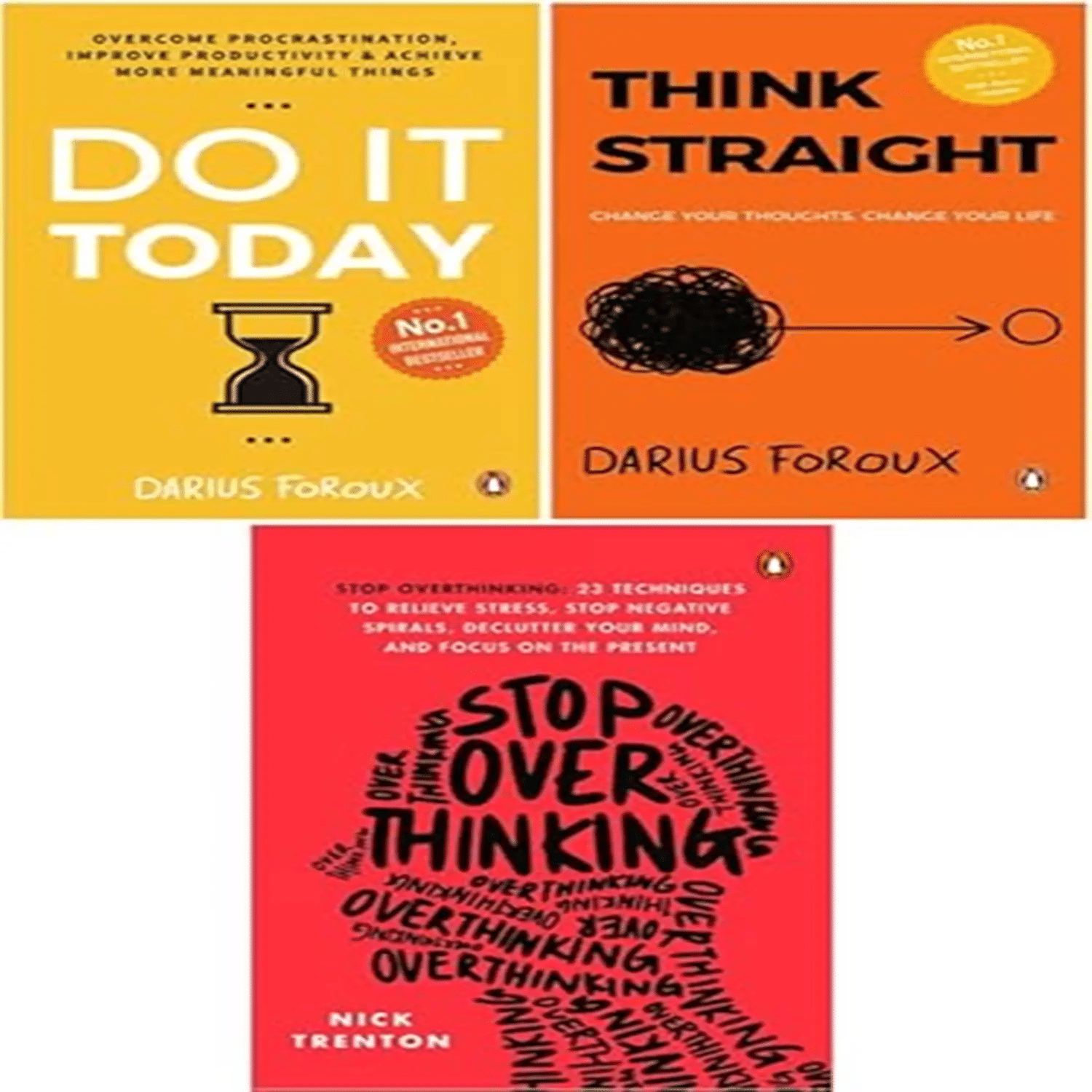     			DO IT TODAY + THINK STRAIGHT + STOP OVERTHINKING (Combo of 3 Books) Paperback – 24 August 2023