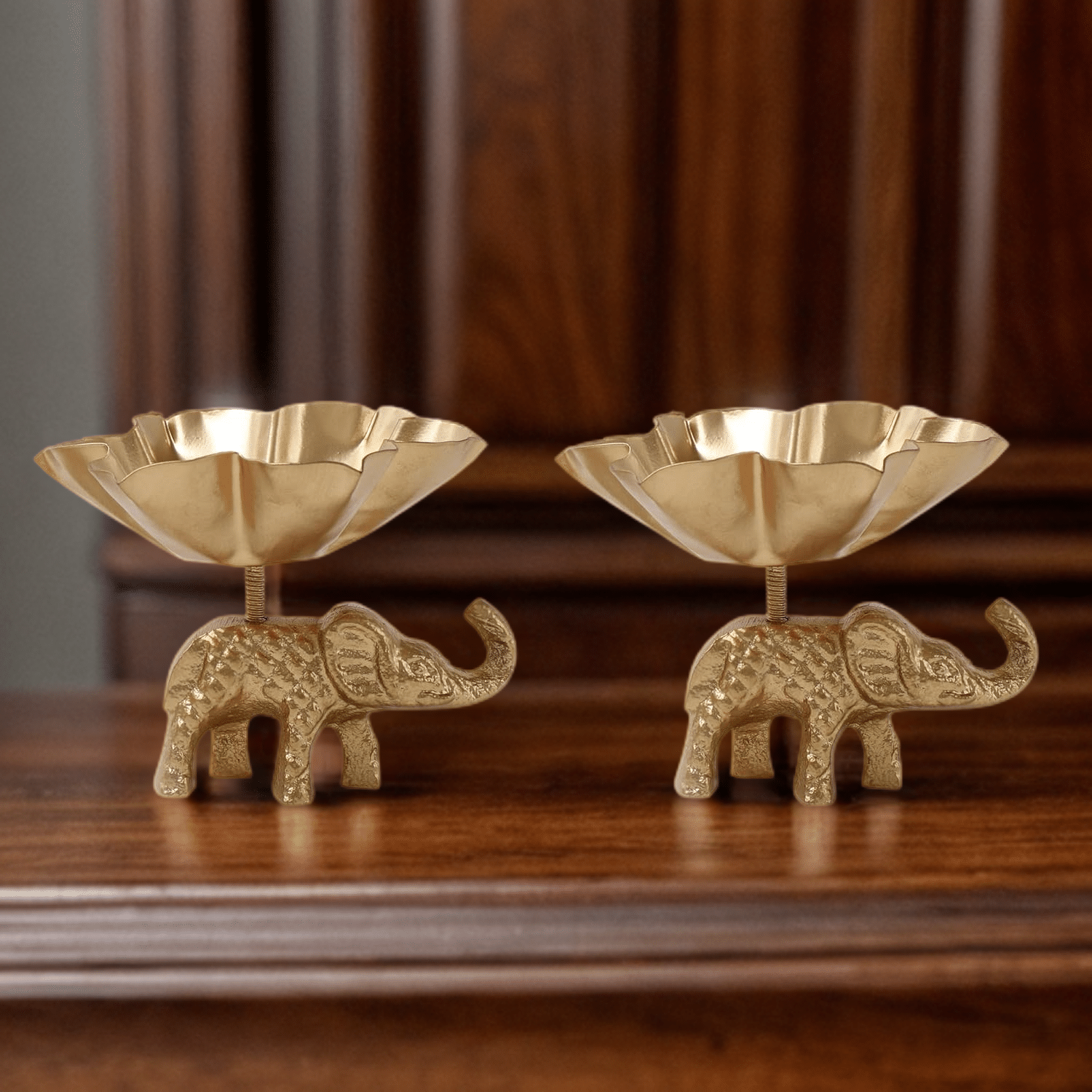     			Dome  Daco Iron Table Diya - Pack of 2