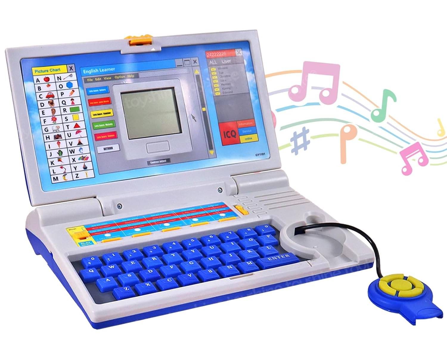     			Educational Laptop Computer Toy Educational Computer for Kids Above 3 Years - 20 Fun Activity Learning Machine, Now Learn Letter, Words, Games, Mathematics, Music, Logic, Memory Tool,Blue3