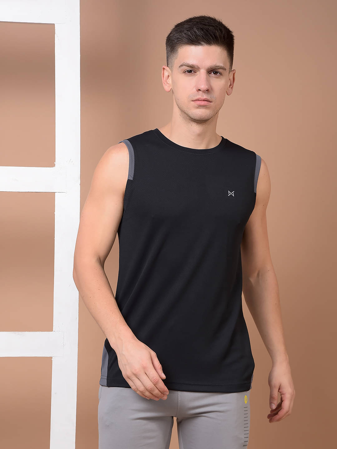     			Force NXT Black Polyester Regular Fit Men's Tanks ( Pack of 1 )