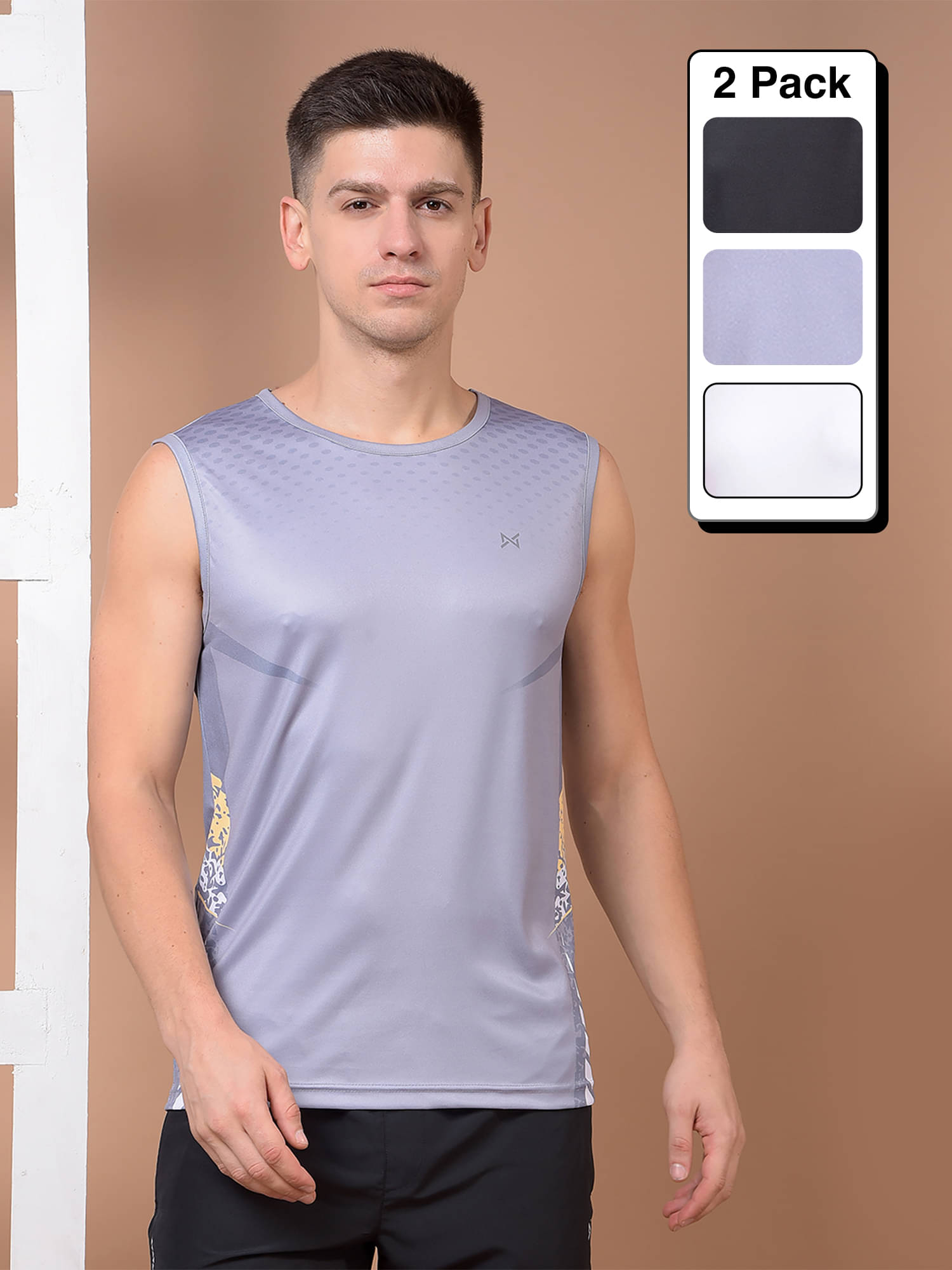 Force NXT Multicolor Polyester Regular Fit Men's Tanks ( Pack of 3 ) Force NXT Multicolor Polyester Regular Fit Men's Tanks ( Pack of 3 )