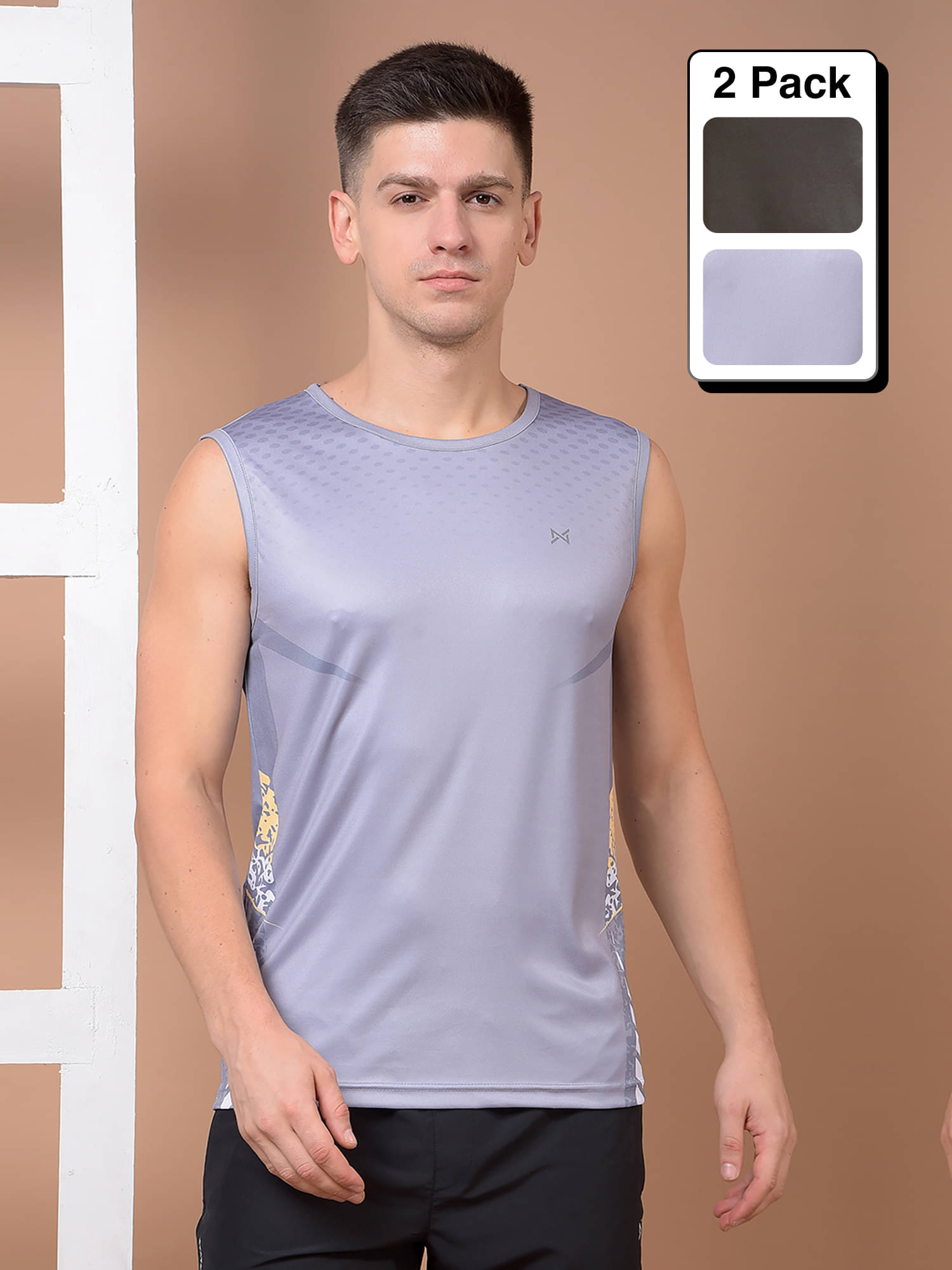 Force NXT Multicolor Polyester Regular Fit Men's Tanks ( Pack of 2 ) Force NXT Multicolor Polyester Regular Fit Men's Tanks ( Pack of 2 )