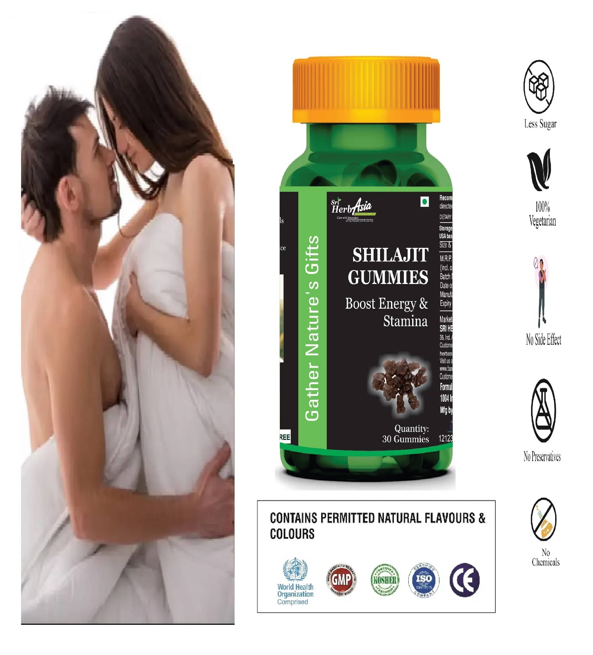Sri Herbasia Biotech Shilajit Gummies - Boosts Energy, Improves Stamina, And Supports Overall Wellness 30 No.s (Pack of 1) Sri Herbasia Biotech Shilajit Gummies - Boosts Energy, Improves Stamina, And Supports Overall Wellness 30 No.s (Pack of 1)