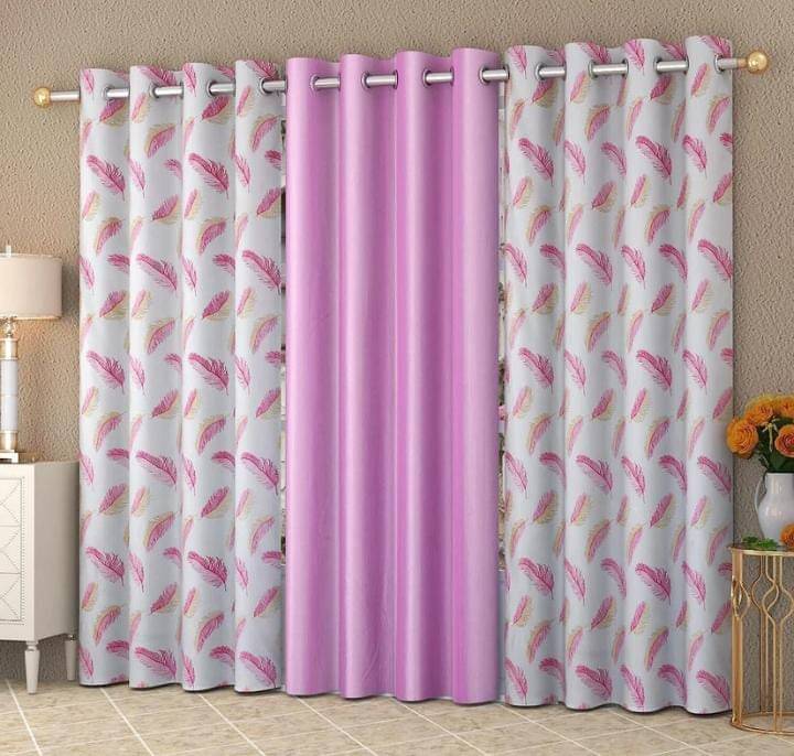 HOMEDESK Abstract Printed Room Darkening Ring Rod Curtain 7 ft ( Pack of 3 ) - Multi Color HOMEDESK Abstract Printed Room Darkening Ring Rod Curtain 7 ft ( Pack of 3 ) - Multi Color