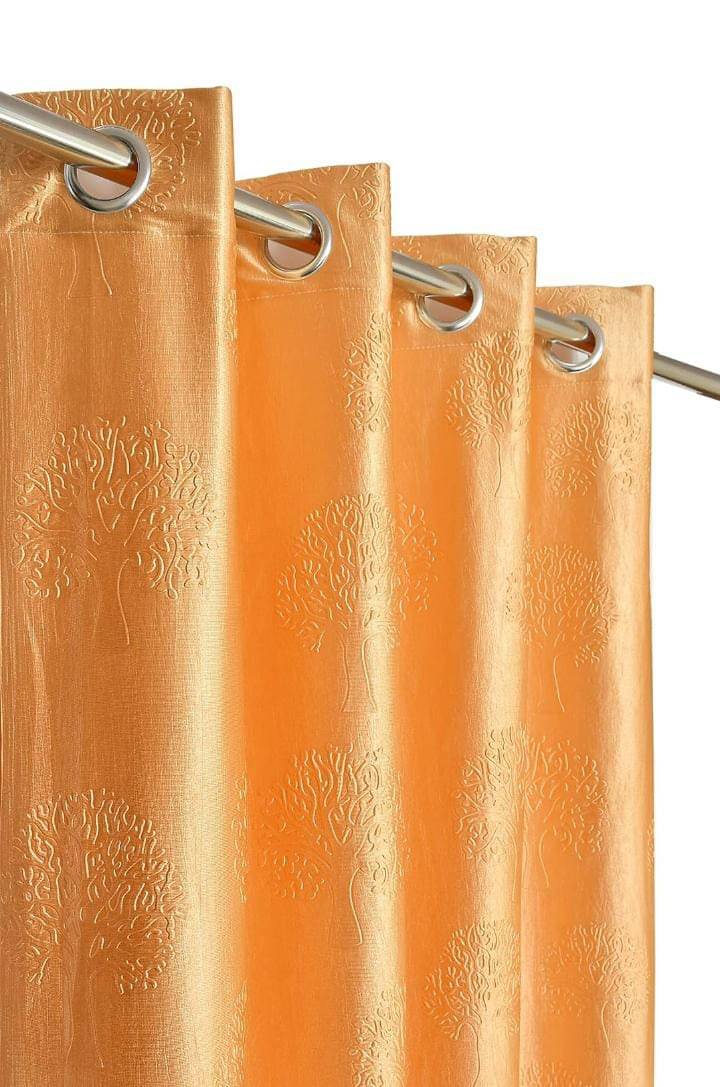     			HOMEDESK Abstract Printed Room Darkening Ring Rod Curtain 5 ft ( Pack of 1 ) - Multi Color
