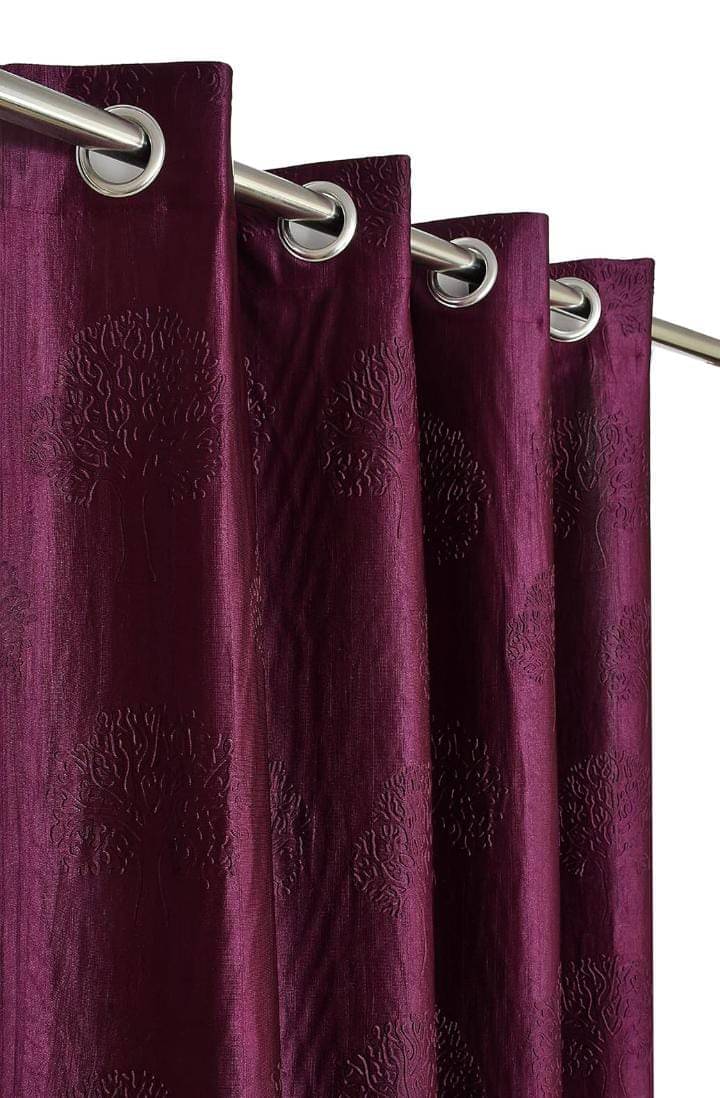     			HOMEDESK Abstract Printed Room Darkening Ring Rod Curtain 9 ft ( Pack of 1 ) - Multi Color