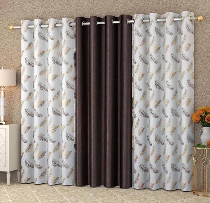 HOMEDESK Abstract Printed Room Darkening Ring Rod Curtain 7 ft ( Pack of 3 ) - Multi Color HOMEDESK Abstract Printed Room Darkening Ring Rod Curtain 7 ft ( Pack of 3 ) - Multi Color