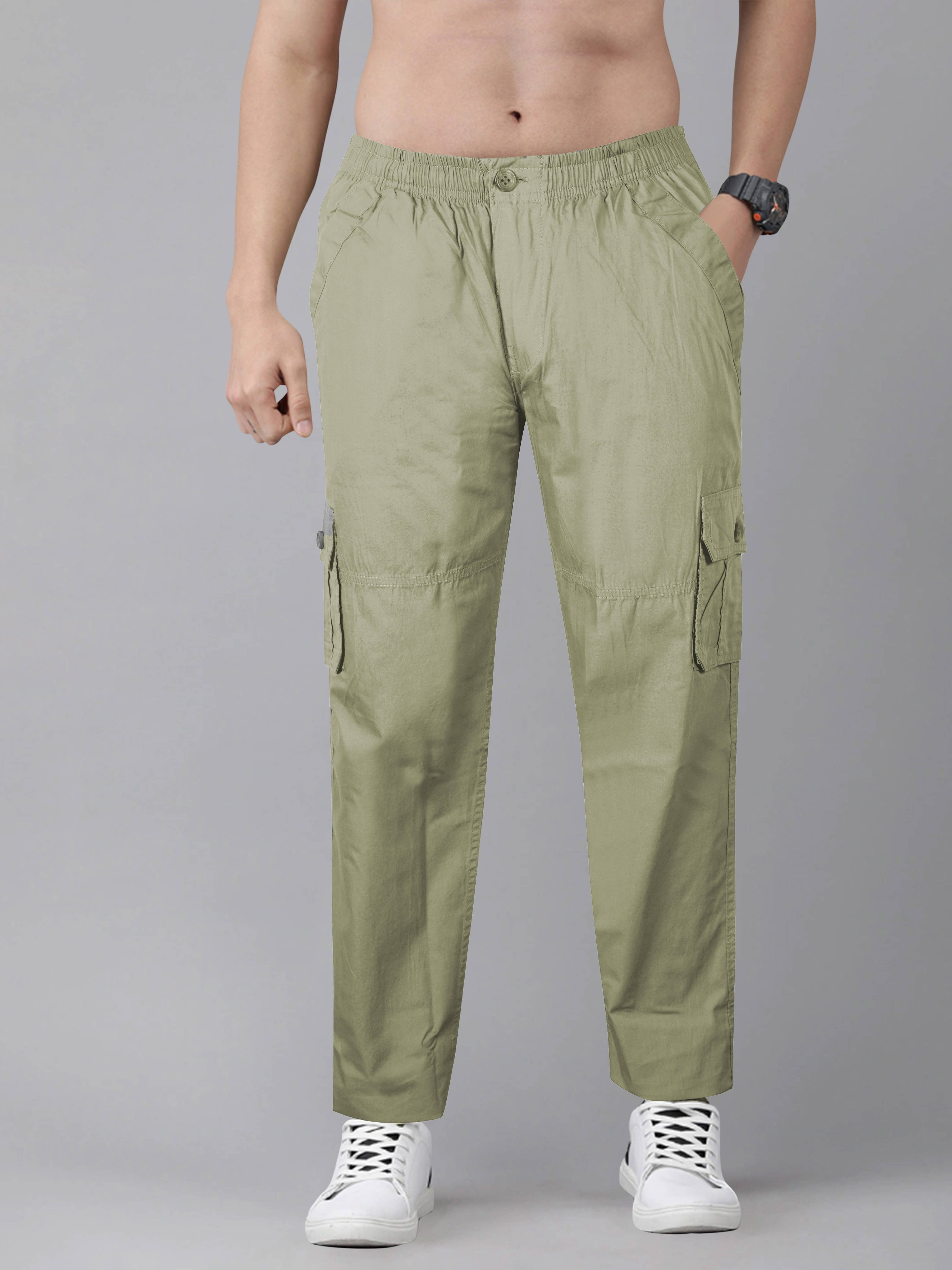     			JB JUST BLACK Light Green Cotton Blend Men's Trackpants ( Pack of 1 )