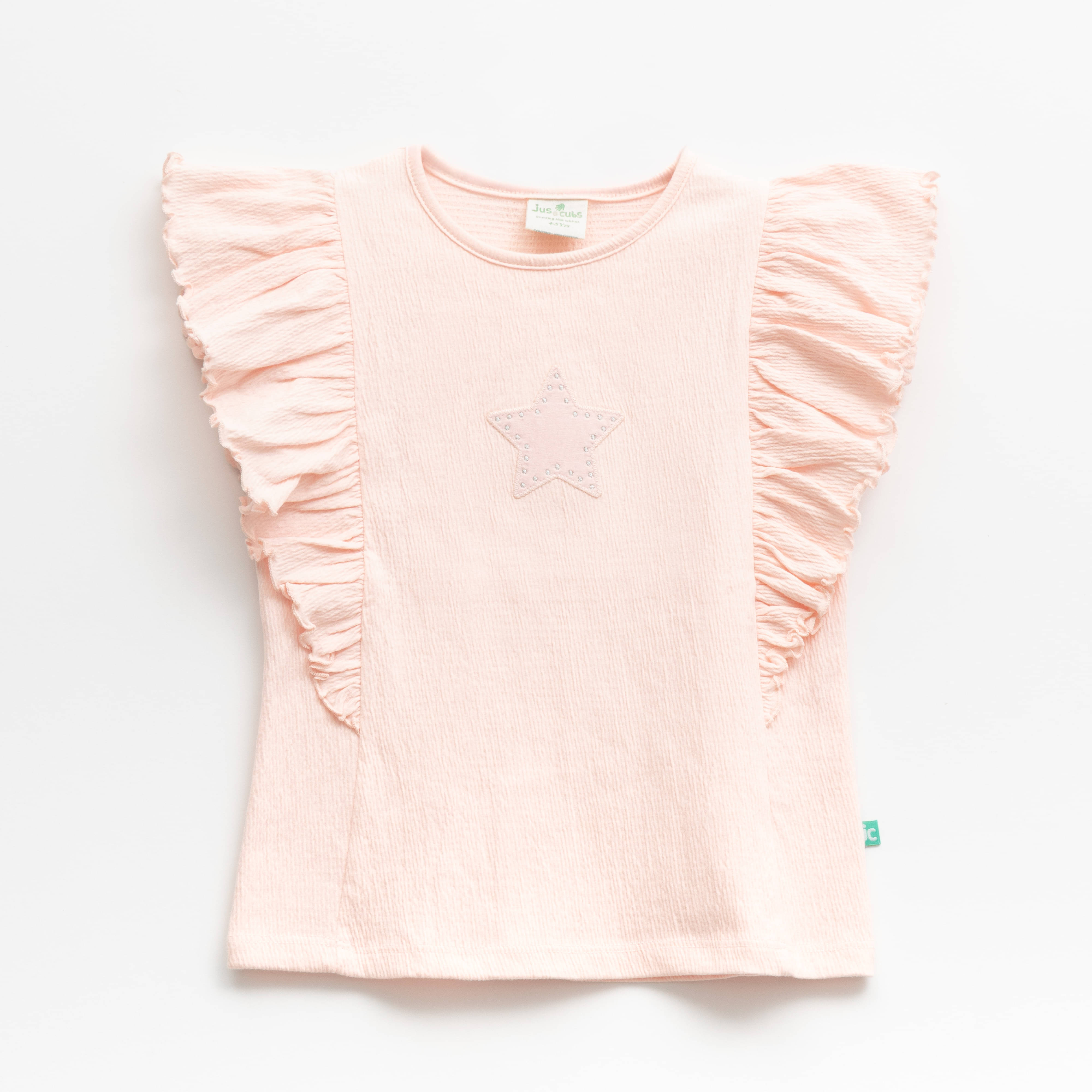     			Juscubs Pack of 1 Girls 100% Cotton Top ( Pink )