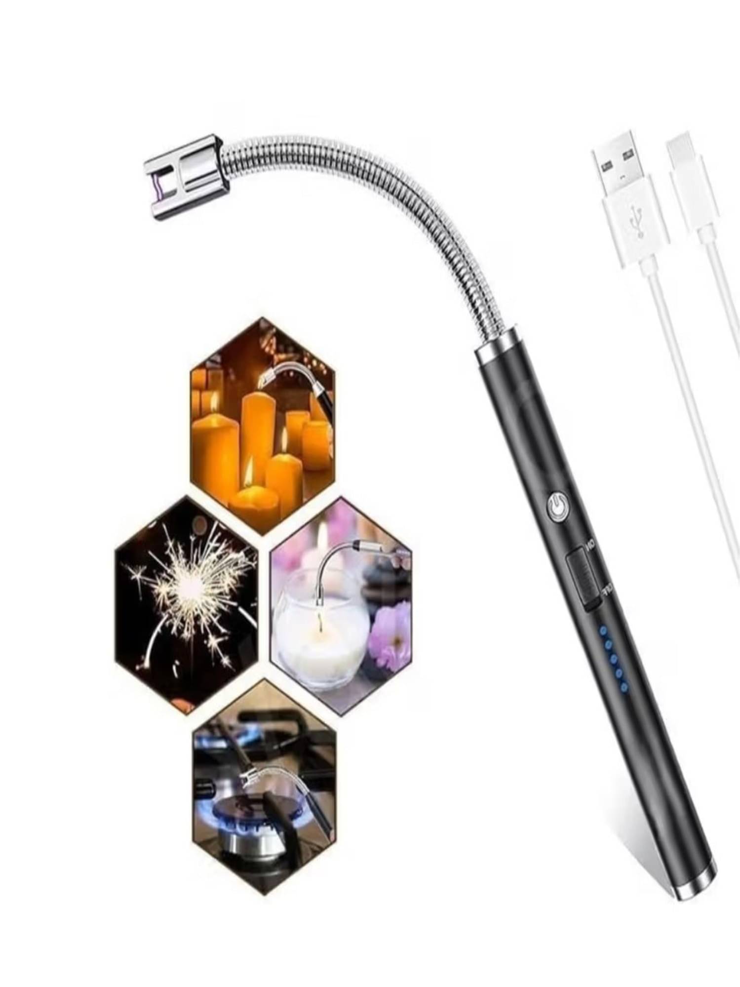     			Kadio Black Stainless Steel Cigarette Lighter ( Pack of 1 )