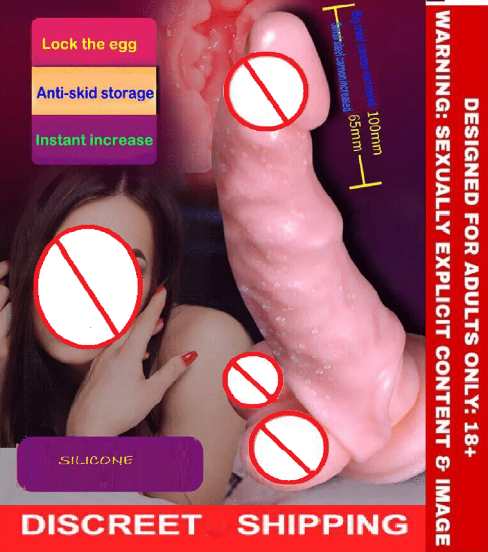 KamYog- 8 inch Double Hole Jumbo Penis Sleeve With 2 Inch Length Extension And 1cm Girth Increase