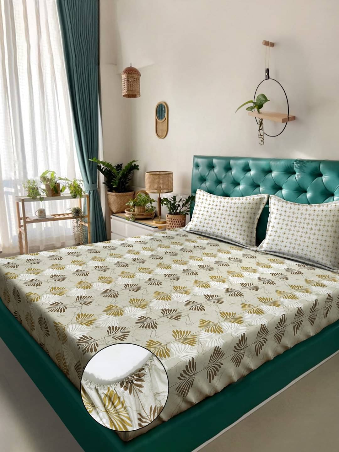 Klotthe Cotton 1 Double King Bedsheet with 2 Pillow Covers ( Olive )     			Klotthe Cotton 1 Double King Bedsheet with 2 Pillow Covers ( Olive )